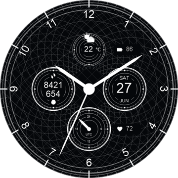 Dark Luxury Chronograph watch face