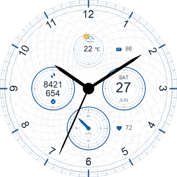 Classic white Luxury Chronograph watch face